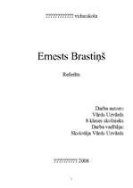 Research Papers 'Ernests Brastiņš', 1.