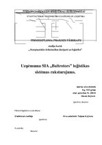 Practice Reports 'Uzņēmuma SIA "Baltrotors" loģistikas sistēmas raksturojums', 1.