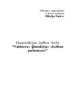 Research Papers 'Valmieras ģimnāzijas skolēnu parlaments', 1.
