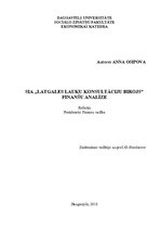 Research Papers 'SIA "Latgales lauku konsultāciju birojs" finanšu analīze', 1.