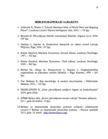 Term Papers 'Latvijas jūras pārvadājumu uzņēmumu attīstības perspektīvas Vidusjūras reģionā', 70.