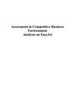 Research Papers 'Competitive Business Enviroment of EasyJet', 1.