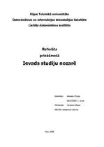 Research Papers 'Ievads studiju nozarē; Java', 1.