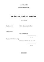 Research Papers 'Reālservitūtu izpēte', 1.