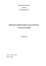 Research Papers 'Psiholoģiskā sagatavošanās sportā', 1.