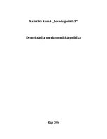 Research Papers 'Demokrātija un ekonomiskā politika', 1.