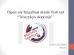 Presentations 'Open Air Latgalian Music Festival "Muzykys skrytuļs"', 1.