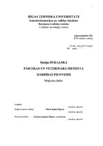 Term Papers 'Pārtikas un veterinārā dienesta darbības pilnveide', 1.