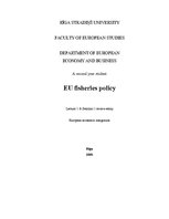 Summaries, Notes 'The European Union Fisheries Policy', 1.