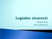 Presentations 'Loģiskie elementi', 1.