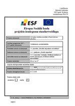 Samples 'Eiropas Sociālā fonda projekta iesniegums', 1.