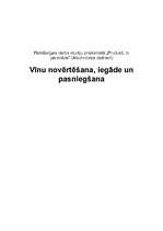 Research Papers 'Vīna novērtēšana, iegāde un pasniegšana', 1.