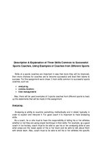 Summaries, Notes 'Description and Explanation of Four Roles of Sports Coaches, Using Examples of T', 7.