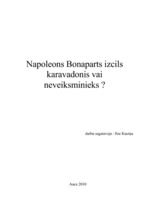 Essays 'Napoleons Bonaparts - izcils karavadonis vai neveiksminieks?', 1.