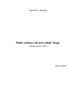 Research Papers 'Modes tendences latviešu valodā. Slengs', 1.