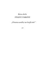 Research Papers 'Finanšu analīze un koeficienti', 1.