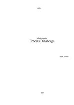 Research Papers 'Ernests Dinsbergs', 1.