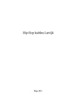 Research Papers 'Hip-hop kultūra Latvijā', 1.
