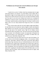 Research Papers 'The Balkans Seen through Wars Versus the Balkans Seen through Their Cultures', 1.