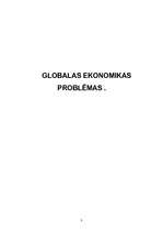 Research Papers 'Globālās ekonomikas problēmas', 1.
