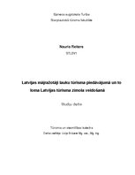 Research Papers 'Latvijas mājražotāji lauku tūrisma piedāvājumā un to loma Latvijas tūrisma zīmol', 1.
