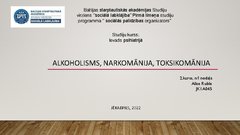 Presentations 'Alkoholisms, narkomānija, toksikomānija', 1.
