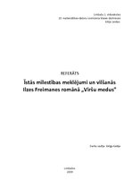 Research Papers 'Ilzes Freimanes romāns "Viršu medus"', 1.