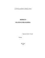 Research Papers 'Platona filosofija', 1.