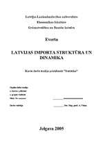 Research Papers 'Latvijas importa struktūra un dinamika', 1.