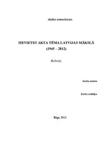 Research Papers 'Sievietes akta tēma Latvijas mākslā (1945-2012)', 1.