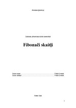 Research Papers 'Fibonači skaitļi', 1.