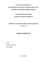Practice Reports 'Uzņēmuma darbības analīze un plānošana: Swedbank AS', 1.