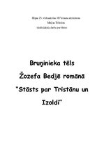 Research Papers 'Bruņinieka tēlsŽozefa Bedjē romānā "Stāsts par Tristānu un Izoldi"', 1.