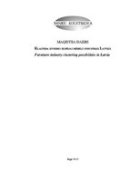 Term Papers 'Klastera izveides iespējas mēbeļu industrijā Latvijā', 1.