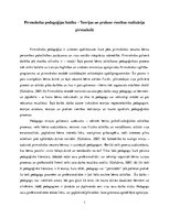 Essays 'Pirmsskolas pedagoģijas būtība. Teorijas un prakses vienības realizācija pirmssk', 1.