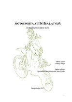 Research Papers 'Motosporta pamatvērtības pārmaiņu laikos Latvijā', 1.