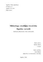 Research Papers 'Mārketinga stratēģija viesnīcām Siguldas novadā', 1.
