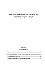 Research Papers 'Ar komercdarbības kreditēšanu saistītie problēmjautājumi Latvijā', 1.