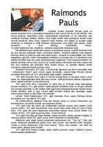 Summaries, Notes 'Raimonds Pauls', 1.
