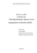 Essays 'Dievišķā komēdija: Inferno” un tās atspoguļojums renesanses mākslā', 1.