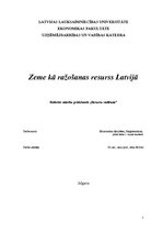 Research Papers 'Zeme kā ražošanas resurss Latvijā', 2.