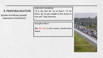 Presentations 'News Values in a BBC article', 10.