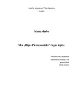 Research Papers 'SIA "Rīgas piensaimnieks" tirgus izpēte', 1.