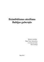 Research Papers 'Dzimtbūšanas atcelšana Krievijas Baltijas guberņās', 1.