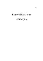 Essays 'Komunikācija un emocijas', 1.