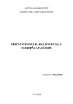 Summaries, Notes 'Privātstundas plāns', 1.