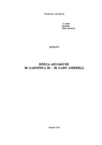 Research Papers 'Džeza aizsākumi 20.gadsimta 20.-30.gadu Amerikā', 1.