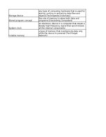 Summaries, Notes 'Discovering computers - memory - glossary', 8.