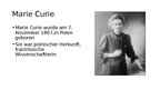 Presentations 'Marie Skłodowska-Curie und Pierre Curie', 2.