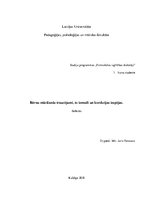 Research Papers 'Bērnu mācīšanās traucējumi, to iemesli un korekcijas iespējas', 1.